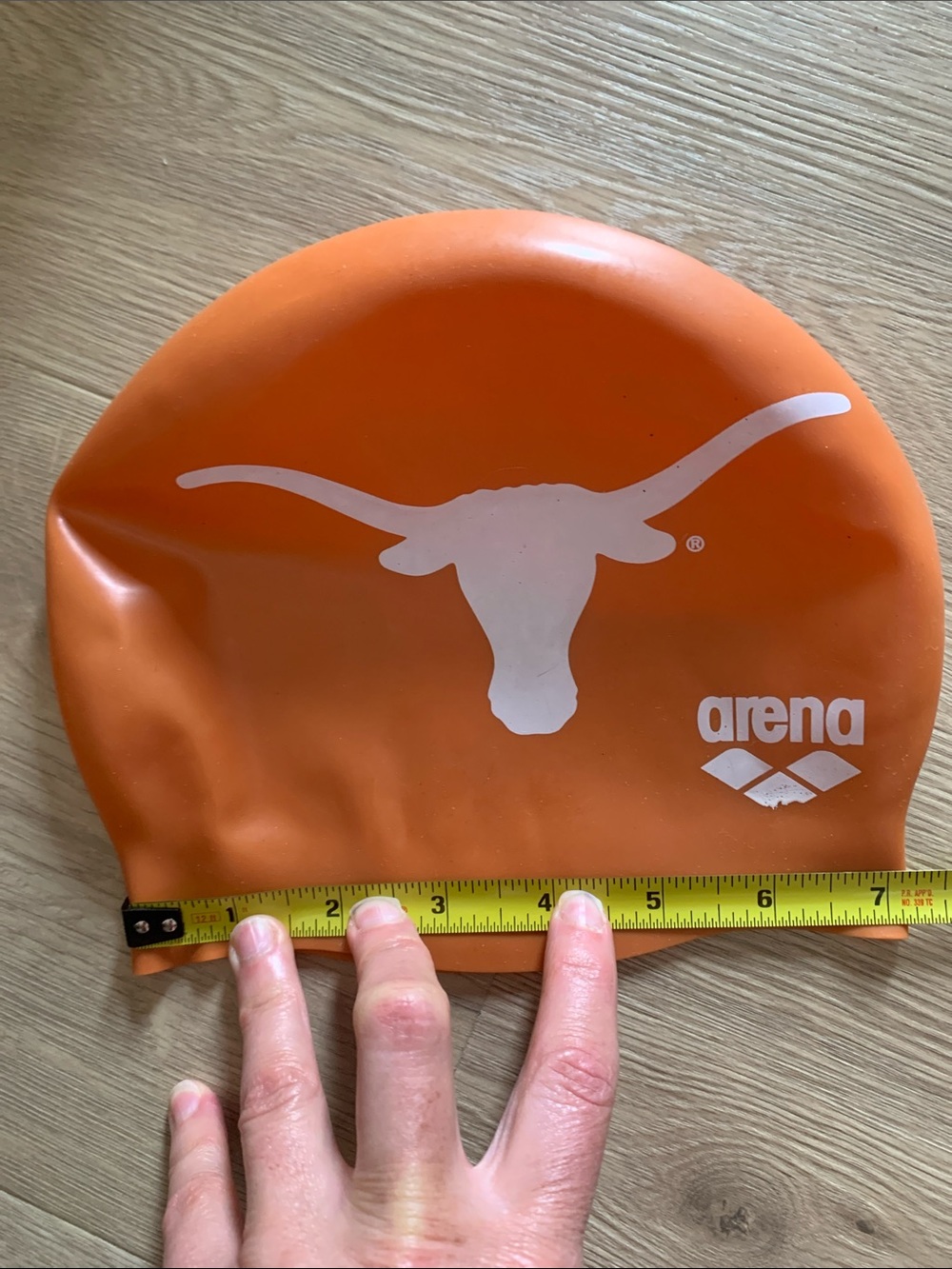 Arena Women's Orange Swim Cap with Longhorn Logo